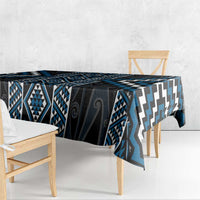 Azure Tukutuku Pattern Aotearoa Tablecloth Niho Taniwha and Puhoro Motifs LT7 - Polynesian Pride