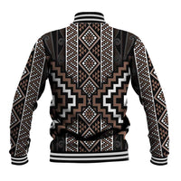 Classic Tukutuku Pattern Aotearoa Baseball Jacket Niho Taniwha and Puhoro Motifs LT7 - Polynesian Pride