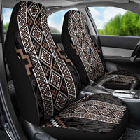 Classic Tukutuku Pattern Aotearoa Car Seat Cover Niho Taniwha and Puhoro Motifs