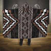 Classic Tukutuku Pattern Aotearoa Hooded Blanket Niho Taniwha and Puhoro Motifs LT7 - Polynesian Pride