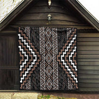 Classic Tukutuku Pattern Aotearoa Quilt Niho Taniwha and Puhoro Motifs