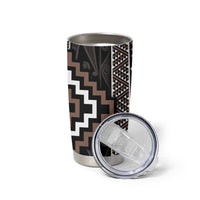 Classic Tukutuku Pattern Aotearoa Tumbler Cup Niho Taniwha and Puhoro Motifs LT7 - Polynesian Pride