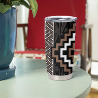 Classic Tukutuku Pattern Aotearoa Tumbler Cup Niho Taniwha and Puhoro Motifs LT7 - Polynesian Pride
