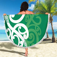 Pounamu Green Maori Beach Blanket Koru Kowhaiwhai LT7 - Polynesian Pride