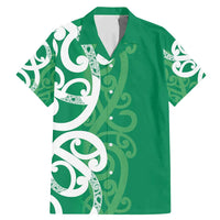 Pounamu Green Maori Family Matching Mermaid Dress and Hawaiian Shirt Koru Kowhaiwhai - Polynesian Pride