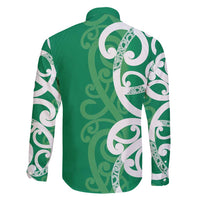 Pounamu Green Maori Family Matching Mermaid Dress and Hawaiian Shirt Koru Kowhaiwhai - Polynesian Pride