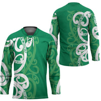 Pounamu Green Maori Hockey Jersey Koru Kowhaiwhai - Polynesian Pride