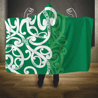 Pounamu Green Maori Hooded Blanket Koru Kowhaiwhai LT7 - Polynesian Pride