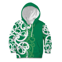 Pounamu Green Maori Kid Hoodie Koru Kowhaiwhai LT7 Hoodie Green - Polynesian Pride