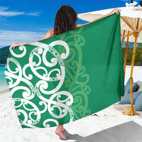 Pounamu Green Maori Sarong Koru Kowhaiwhai LT7 One Size 44 x 66 inches Green - Polynesian Pride