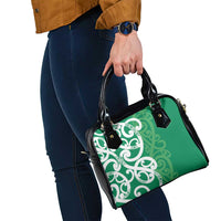 Pounamu Green Maori Shoulder Handbag Koru Kowhaiwhai - Polynesian Pride