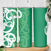 Pounamu Green Maori Skinny Tumbler Koru Kowhaiwhai LT7 - Polynesian Pride