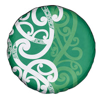 Pounamu Green Maori Spare Tire Cover Koru Kowhaiwhai LT7 - Polynesian Pride