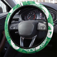 Pounamu Green Maori Steering Wheel Cover Koru Kowhaiwhai LT7 - Polynesian Pride