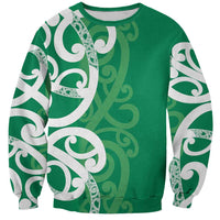 Pounamu Green Maori Sweatshirt Koru Kowhaiwhai LT7 Unisex Green - Polynesian Pride