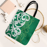 Pounamu Green Maori Tote Bag Koru Kowhaiwhai - Polynesian Pride