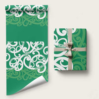 Pounamu Green Maori Wrapping Paper Koru Kowhaiwhai LT7 58" × 23" Green - Polynesian Pride