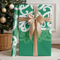 Pounamu Green Maori Wrapping Paper Koru Kowhaiwhai LT7 - Polynesian Pride