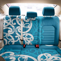 Azure Blue Maori Back Car Seat Cover Koru Kowhaiwhai LT7 - Polynesian Pride