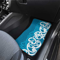 Azure Blue Maori Car Mats Koru Kowhaiwhai LT7 - Polynesian Pride