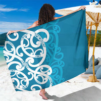 Azure Blue Maori Sarong Koru Kowhaiwhai - Polynesian Pride