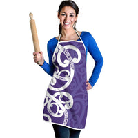 Violet Green Maori Apron Koru Kowhaiwhai LT7 - Polynesian Pride