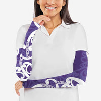 Violet Green Maori Arm Sleeves Koru Kowhaiwhai LT7 - Polynesian Pride