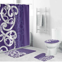 Violet Green Maori Bathroom Set Koru Kowhaiwhai - Polynesian Pride