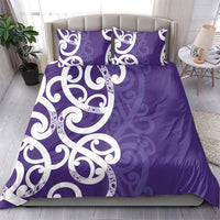 Violet Green Maori Bedding Set Koru Kowhaiwhai LT7 - Polynesian Pride