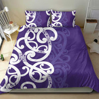 Violet Green Maori Bedding Set Koru Kowhaiwhai LT7 - Polynesian Pride