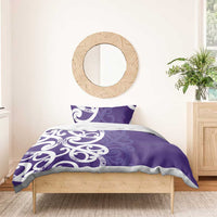 Violet Green Maori Bedding Set Koru Kowhaiwhai LT7 - Polynesian Pride
