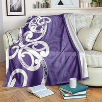 Violet Green Maori Blanket Koru Kowhaiwhai - Polynesian Pride