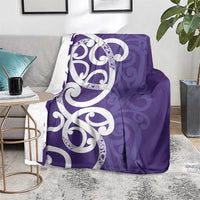 Violet Green Maori Blanket Koru Kowhaiwhai - Polynesian Pride
