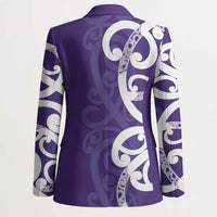 Violet Green Maori Blazer Koru Kowhaiwhai LT7 - Polynesian Pride