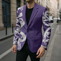 Violet Green Maori Blazer Koru Kowhaiwhai LT7 - Polynesian Pride