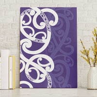 Violet Green Maori Canvas Wall Art Koru Kowhaiwhai LT7 Without Frame Violet - Polynesian Pride