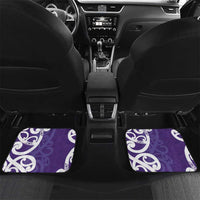 Violet Green Maori Car Mats Koru Kowhaiwhai - Polynesian Pride