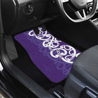 Violet Green Maori Car Mats Koru Kowhaiwhai - Polynesian Pride