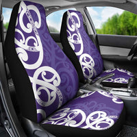 Violet Green Maori Car Seat Cover Koru Kowhaiwhai LT7 - Polynesian Pride