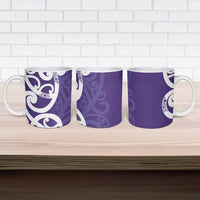 Violet Green Maori Ceramic Mug Koru Kowhaiwhai LT7 - Polynesian Pride