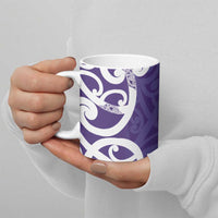 Violet Green Maori Ceramic Mug Koru Kowhaiwhai LT7 - Polynesian Pride
