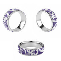 Violet Green Maori Classic Ring Koru Kowhaiwhai LT7 - Polynesian Pride
