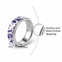 Violet Green Maori Classic Ring Koru Kowhaiwhai LT7 - Polynesian Pride