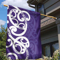 Violet Green Maori Garden Flag Koru Kowhaiwhai LT7 - Polynesian Pride