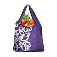 Violet Green Maori Grocery Bag Koru Kowhaiwhai - Polynesian Pride