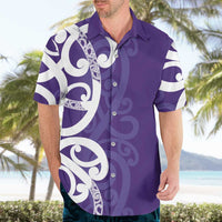 Violet Green Maori Hawaiian Shirt Koru Kowhaiwhai LT7 - Polynesian Pride