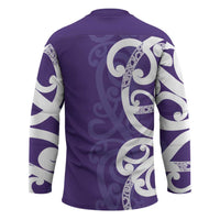 Violet Green Maori Hockey Jersey Koru Kowhaiwhai LT7 - Polynesian Pride