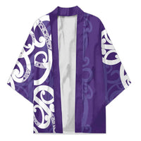 Violet Green Maori Kimono Koru Kowhaiwhai LT7 Unisex Violet - Polynesian Pride