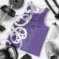 Violet Green Maori Men Tank Top Koru Kowhaiwhai LT7 - Polynesian Pride