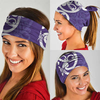 Violet Green Maori Neck Gaiter Koru Kowhaiwhai LT7 - Polynesian Pride
